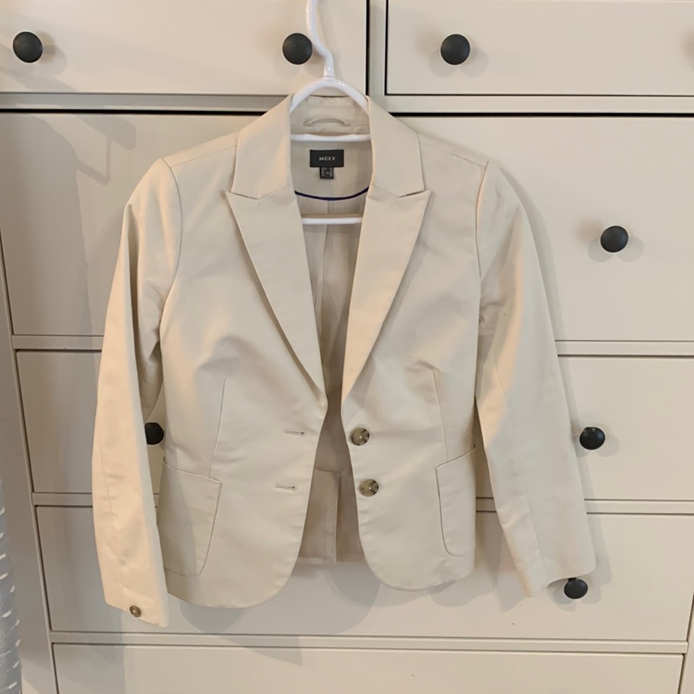 Cream mexx blazer great for summer size 34 (4)